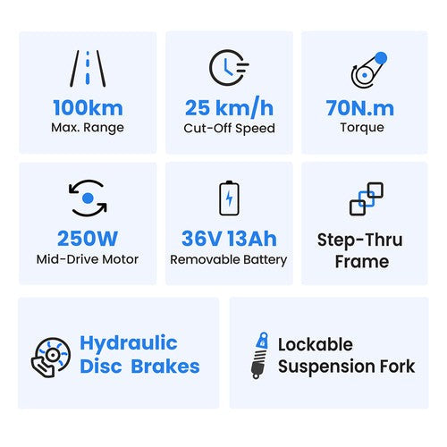 Elektrijalgratas Touroll MA2 250W keskmootoriga 36V 13Ah Elektrijalgratas Touroll MA2 250W keskmootoriga 36V 13Ah